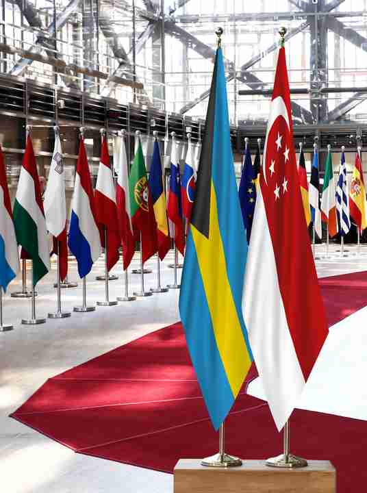 Bahamas Singapore Flags