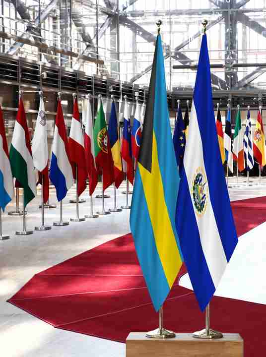 Bahamas El Salvador Flags