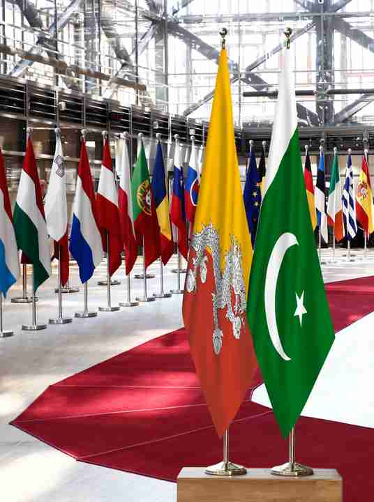 Bhutan Pakistan Flags