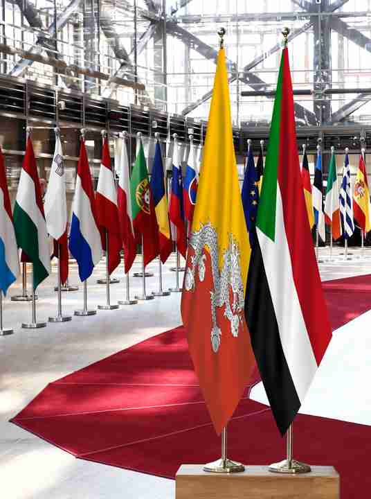 Bhutan Sudan Flags
