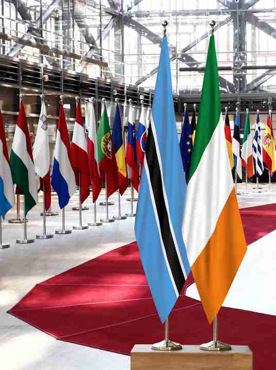 Botswana Ireland Flags
