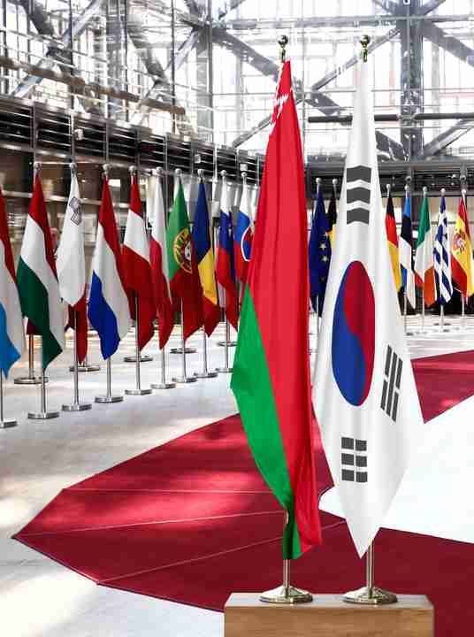 Belarus South Korea Flags