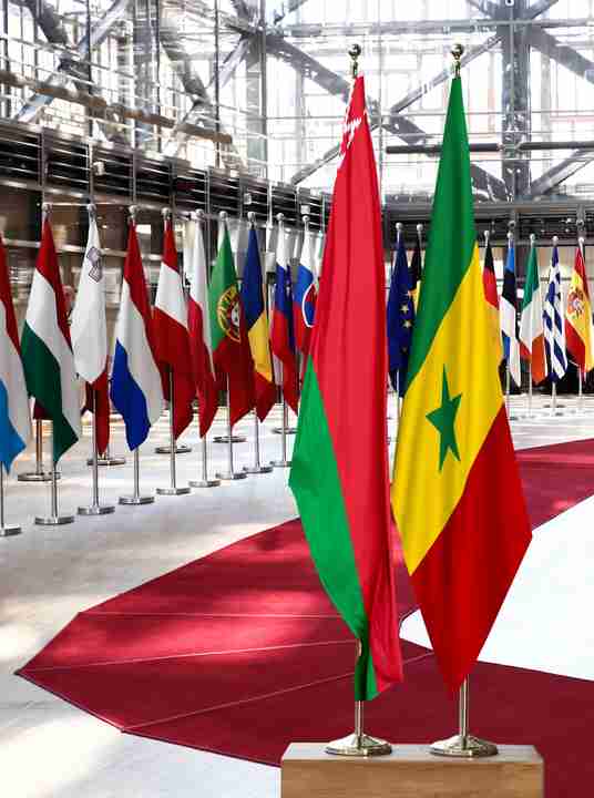 Belarus Senegal Flags