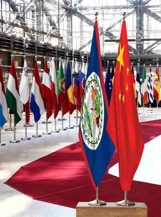 Belize China Flags