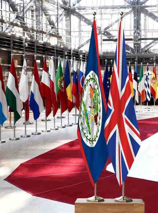 Belize United Kingdom Flags