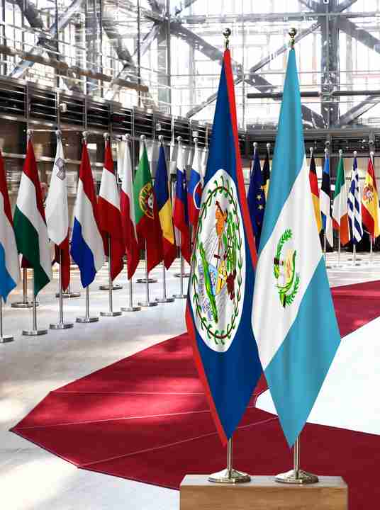 Belize Guatemala Flags