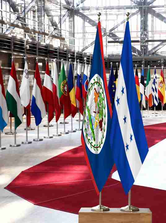 Belize Honduras Flags