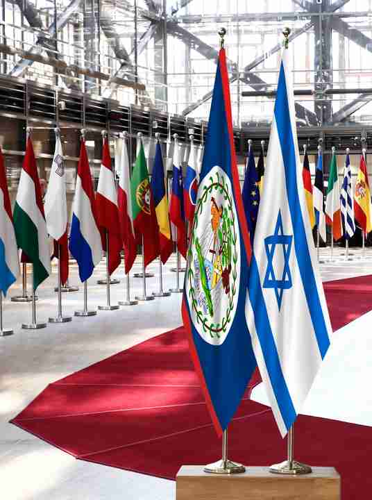 Belize Israel Flags
