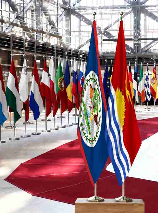 Belize Kiribati Flags