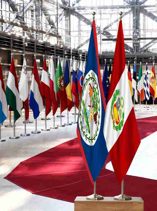 Belize Peru Flags