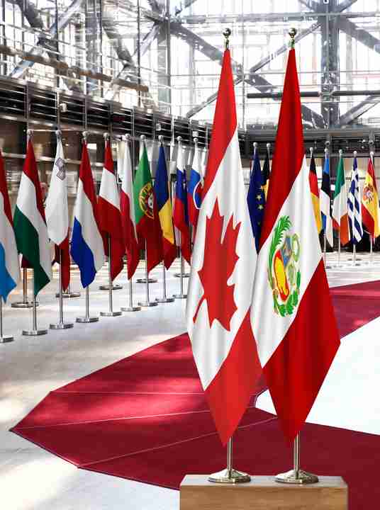 Canada Peru Flags