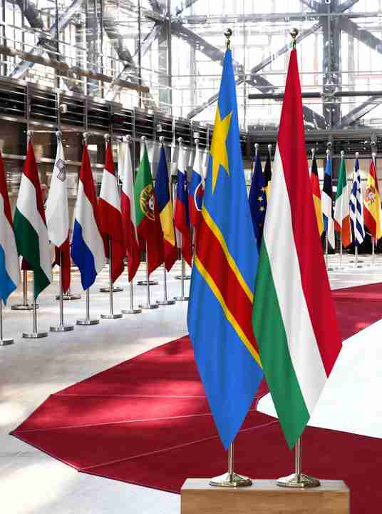 Congo, D.R. Hungary Flags