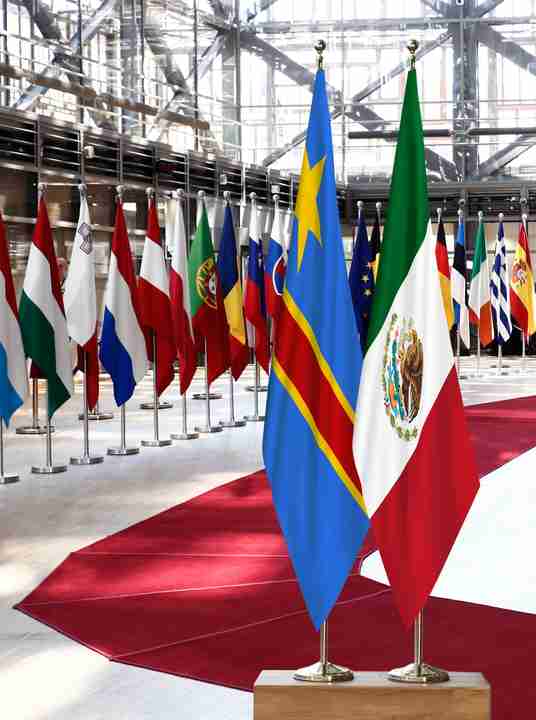 Congo, D.R. Mexico Flags