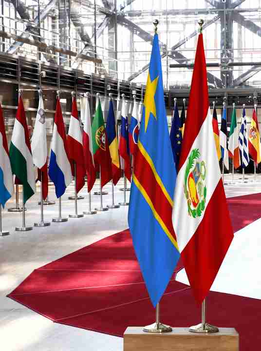 Congo, D.R. Peru Flags