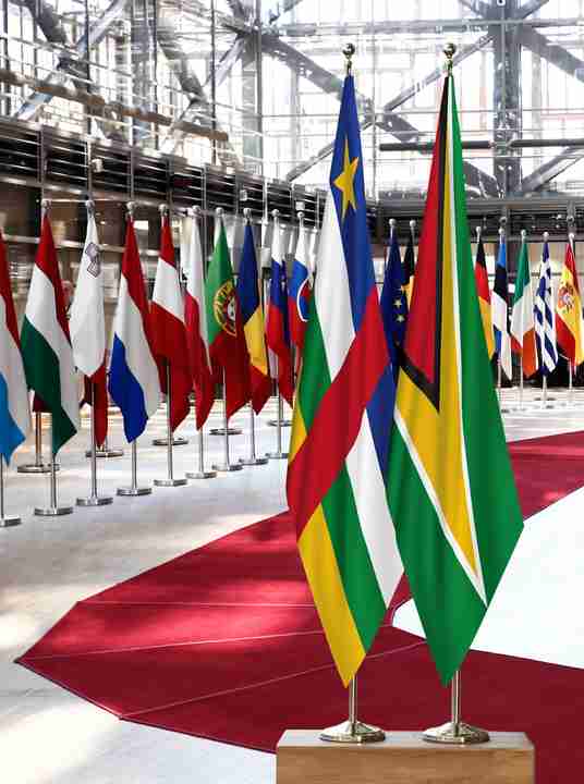 Central African Republic Guyana Flags