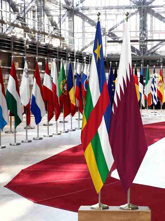 Central African Republic Qatar Flags