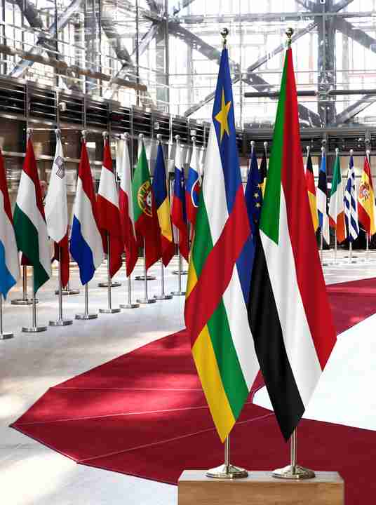 Central African Republic Sudan Flags