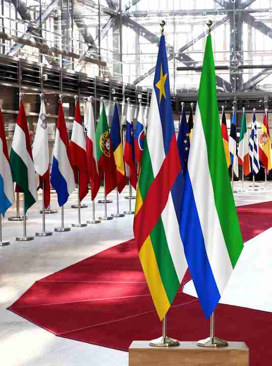 Central African Republic Sierra Leone Flags