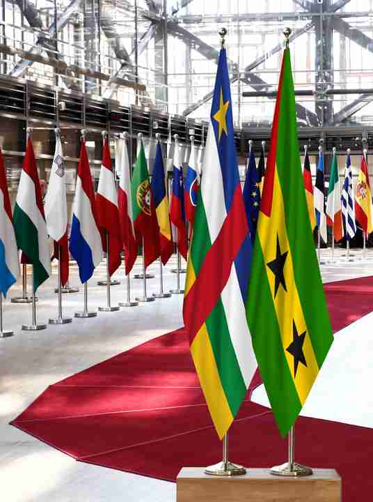 Central African Republic Sao Tome and Principe Flags
