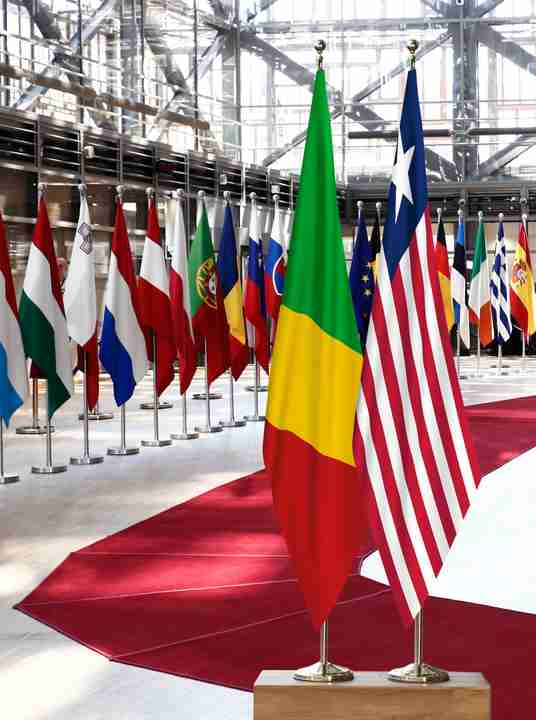 Congo Liberia Flags