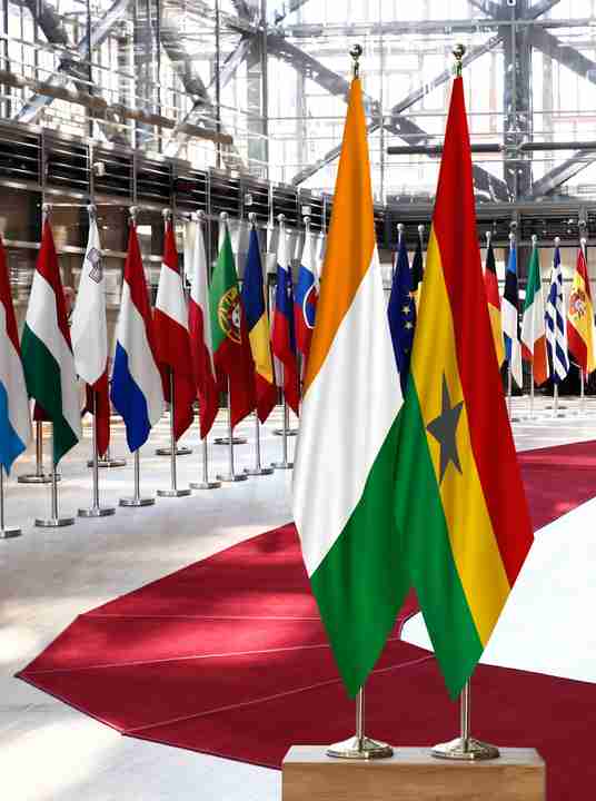 Côte d'Ivoire Ghana Flags