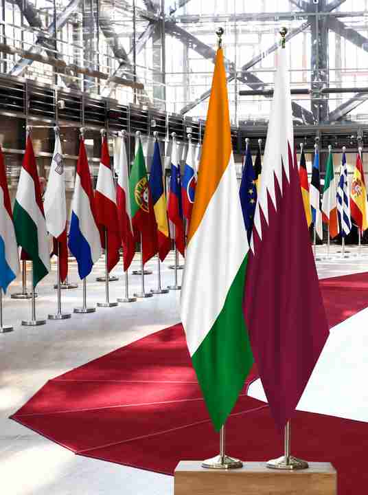 Côte d'Ivoire Qatar Flags