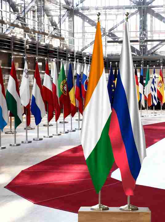 Côte d'Ivoire Russia Flags