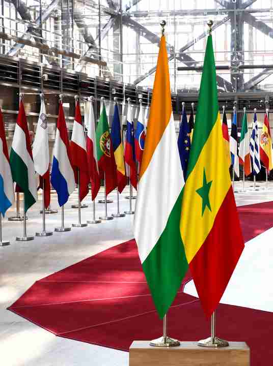 Côte d'Ivoire Senegal Flags