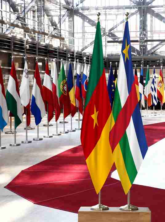 Cameroon Central African Republic Flags