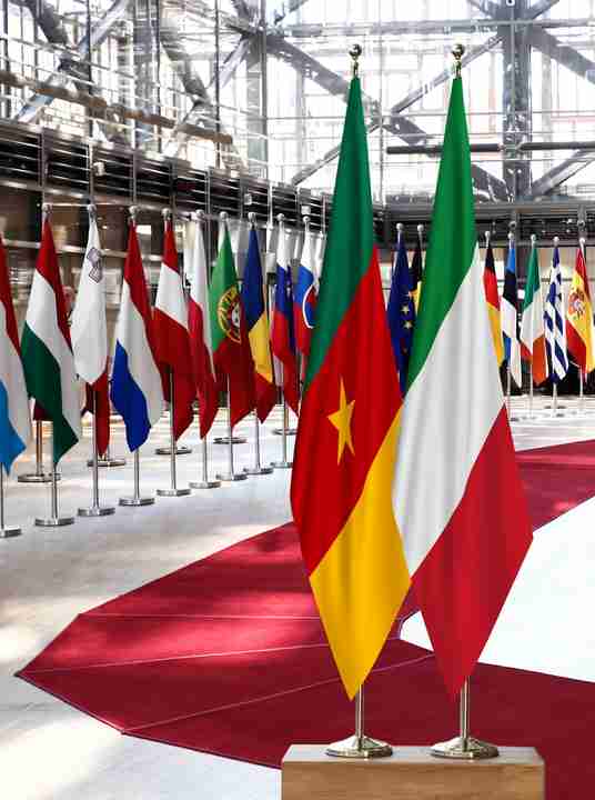 Cameroon Italy Flags