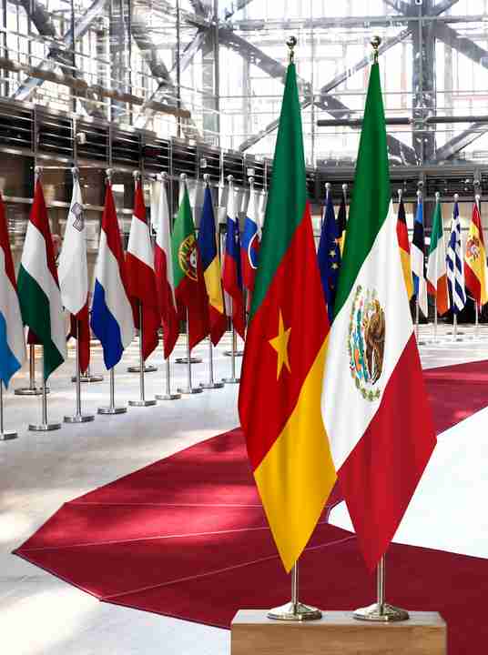 Cameroon Mexico Flags