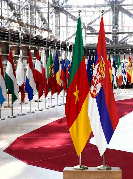Cameroon Serbia Flags