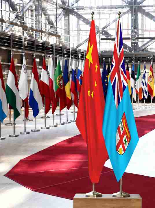 China Fiji Flags