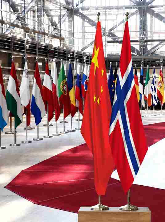 China Norway Flags