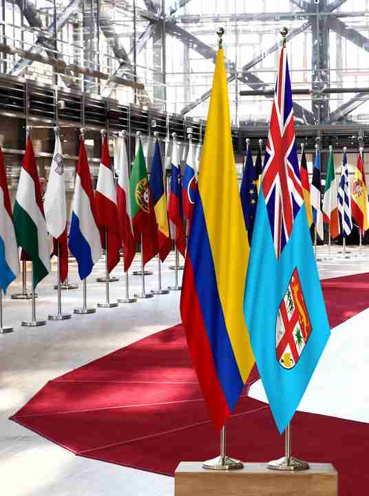Colombia Fiji Flags