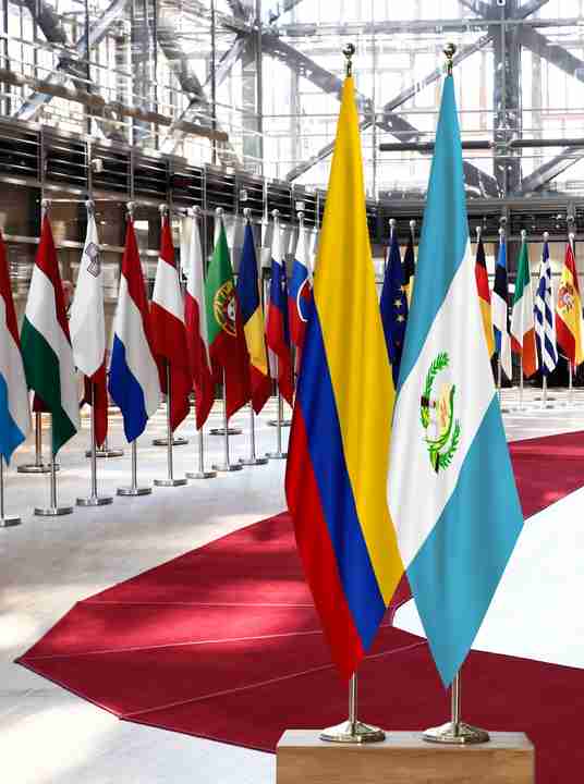 Colombia Guatemala Flags