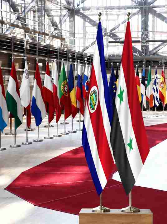 Costa Rica Syria Flags