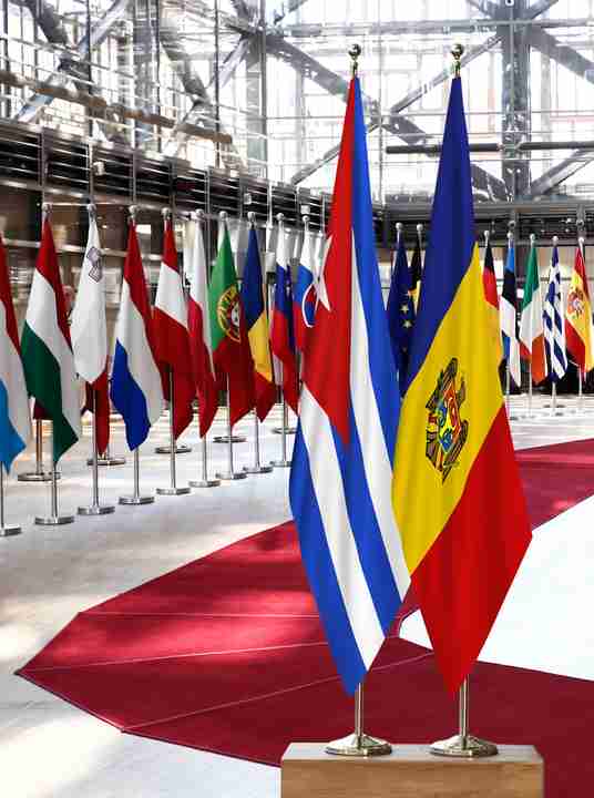 Cuba Moldova Flags