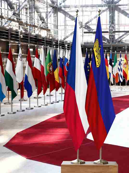 Czechia Liechtenstein Flags