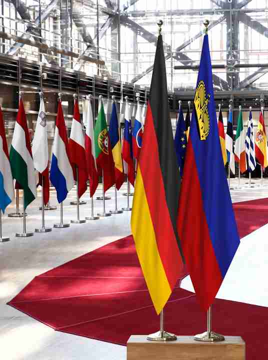 Germany Liechtenstein Flags