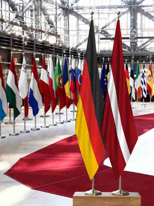 Germany Latvia Flags