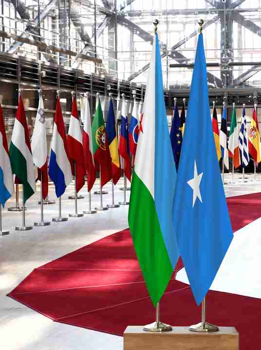 Djibouti Somalia Flags