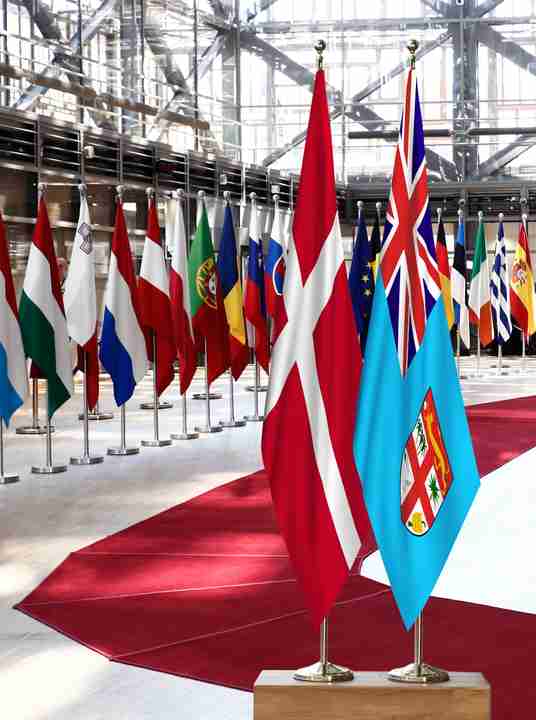 Denmark Fiji Flags