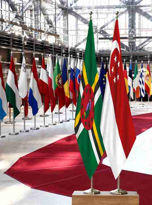 Dominica Singapore Flags