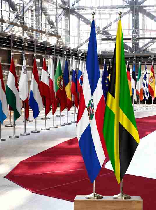 Dominican Republic Jamaica Flags