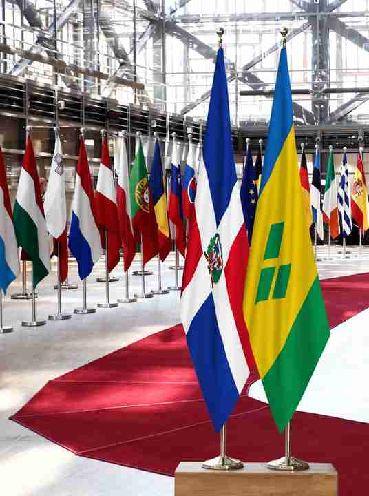 Dominican Republic Saint Vincent and the Grenadines Flags