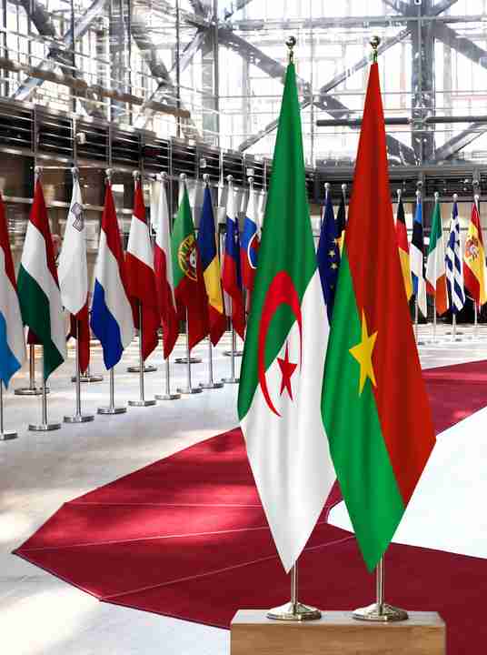 Algeria Burkina Faso Flags