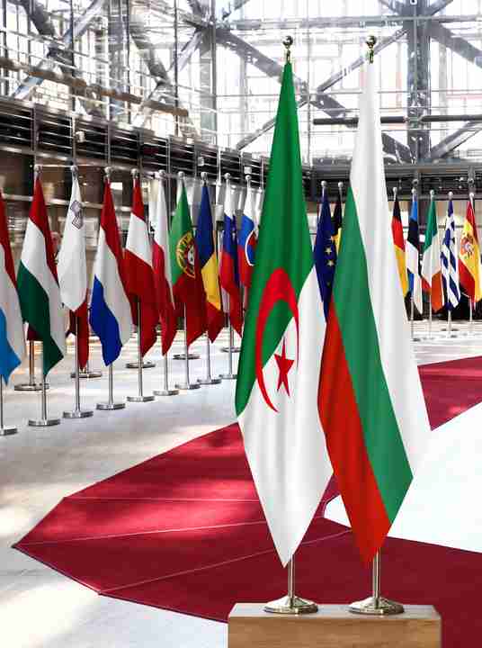 Algeria Bulgaria Flags