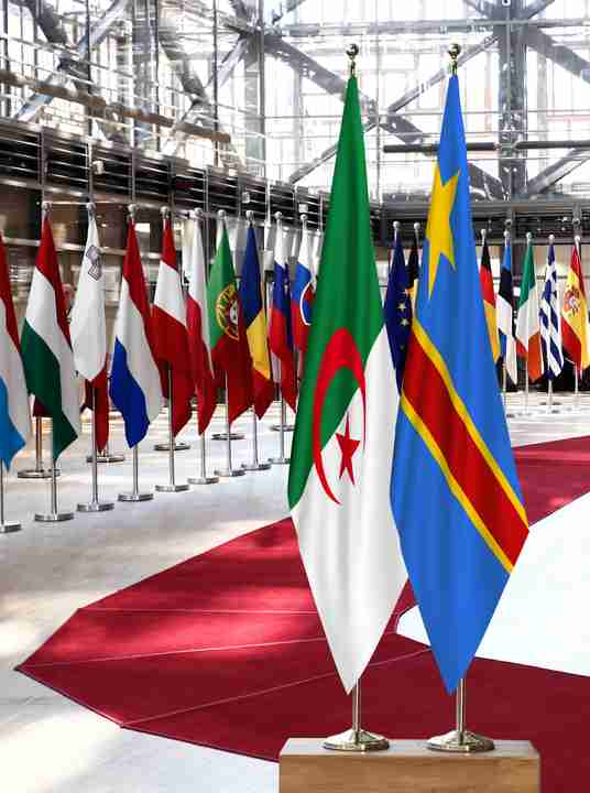 Algeria Congo, D.R. Flags