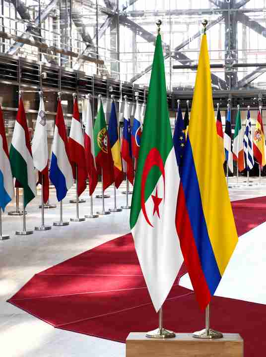 Algeria Colombia Flags